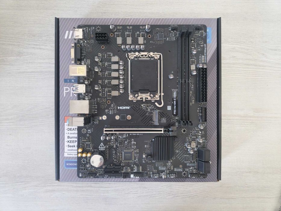 Надежная материнская плата MSI PRO H610M-E DDR4 (Сокет LGA1700)