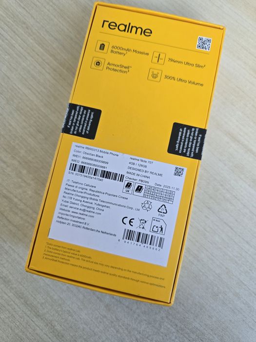 Realme Note 70T 128GB чисто нов, гаранция А1 14.05.2026