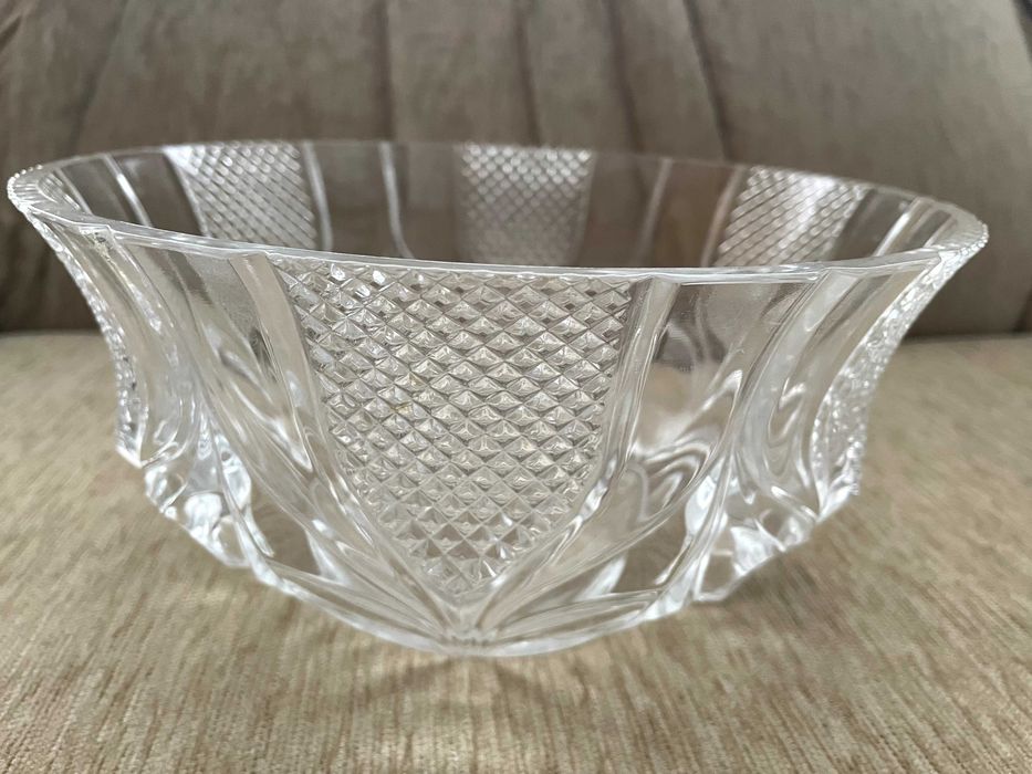 Vand bol cristal veritabil, model clasic, diam. aprox. 24cm, impecabil