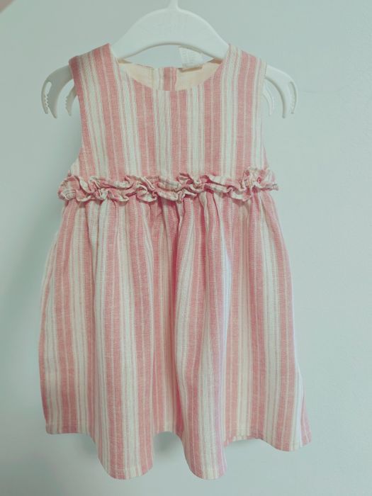 Rochie din amestec de in cu bumbac H&M