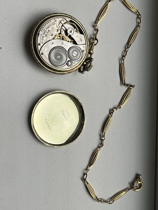 Ceas de buzunar mecanic Elgin gold filled (Omega,Tissot)