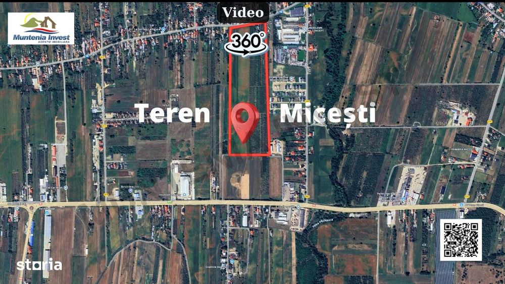 Teren Micești, lângă Mărăcineni – acces direct din DN73
