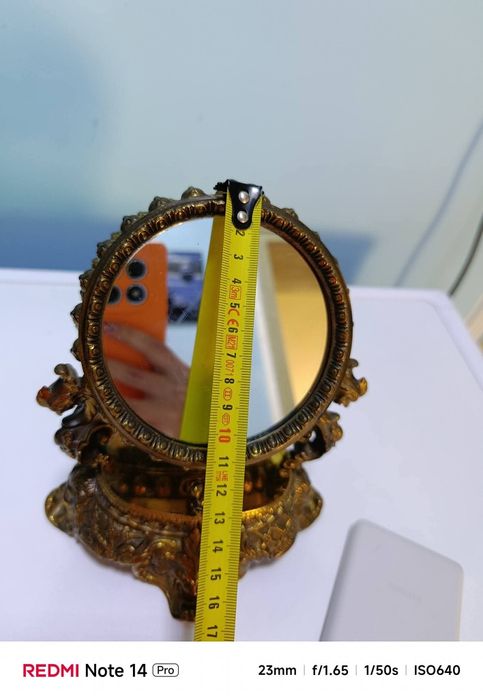 Винтидж масивно  бароково бронзово огледало