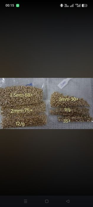 Biluțe aur 14k,440 lei gr