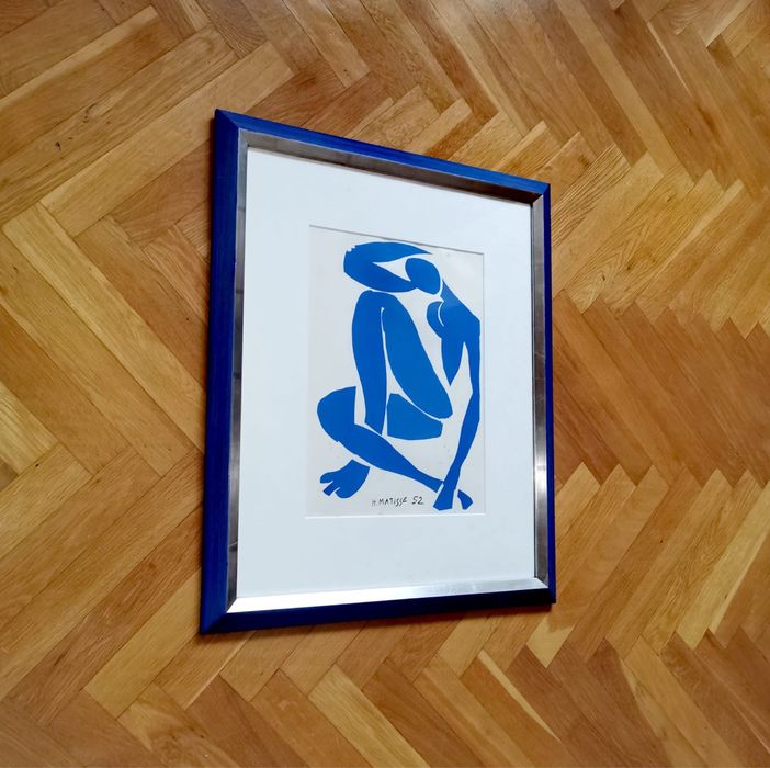 Картина рамка паспарту  Nu Bleu IV Синьо голо тяло IV 2007г Анри Матис