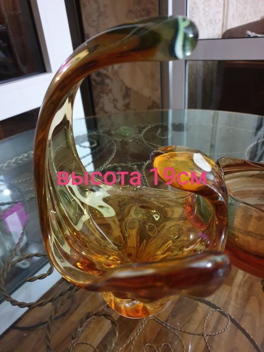 Пепельница из чешкого стекла