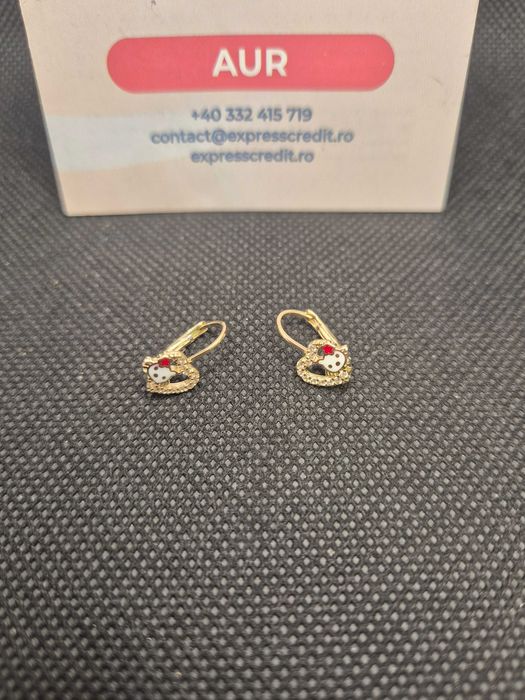 Cercei aur 14K 1.66g (50226.2 Ag11 Piata Nicolina) Garantie 2 ani!