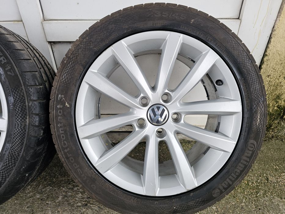 Vand jante aliaj originale vw  , 5x112 cu anvelope de vara 235/45/17