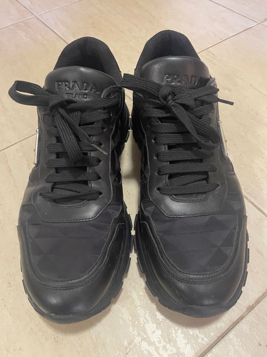 Prada Black leather sneakers
