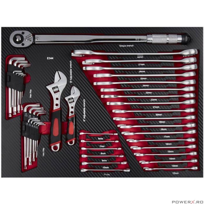 Dulap scule complet, pe roti, 7 sertare, 299 piese, Kraft