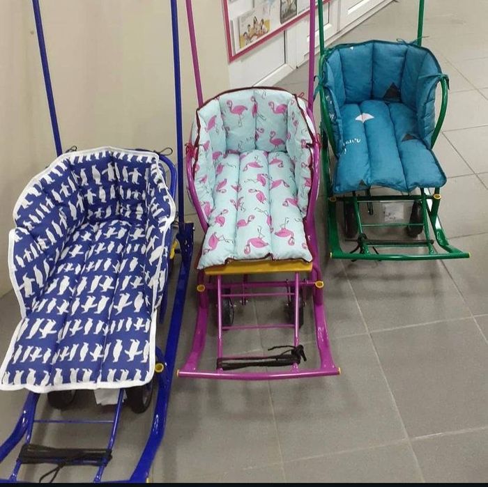 Санки тимка на колесах с матрасом