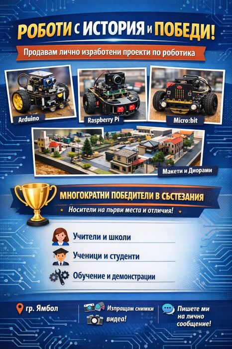 Обява за продажба на роботизирани проекти