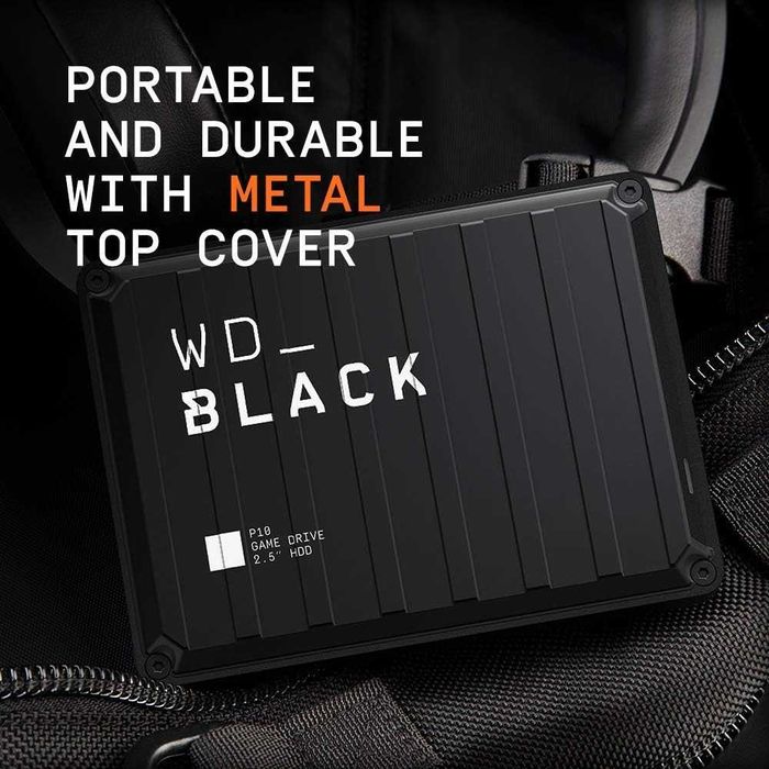 HDD extern WD Black P10 Game Drive 5TB, 2.5", USB 3.2 ,sigilat