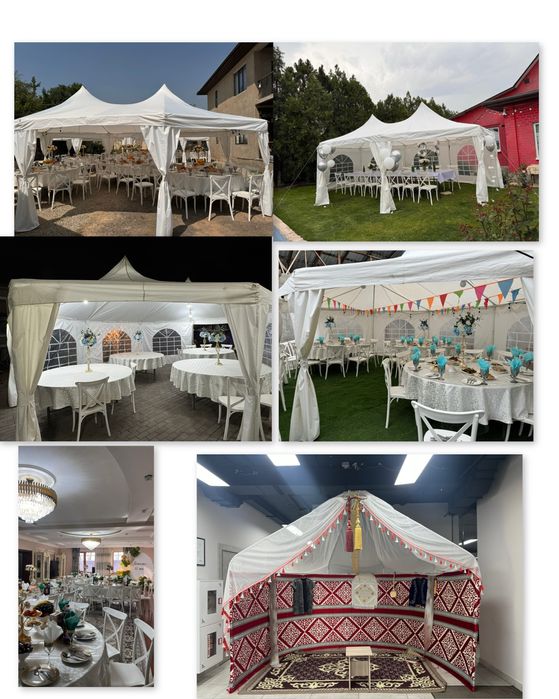 Аренда шатер,стол,стулья,посуда