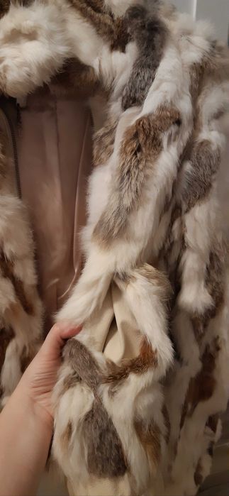 Haină de blană naturală 100% de iepure mărimea L