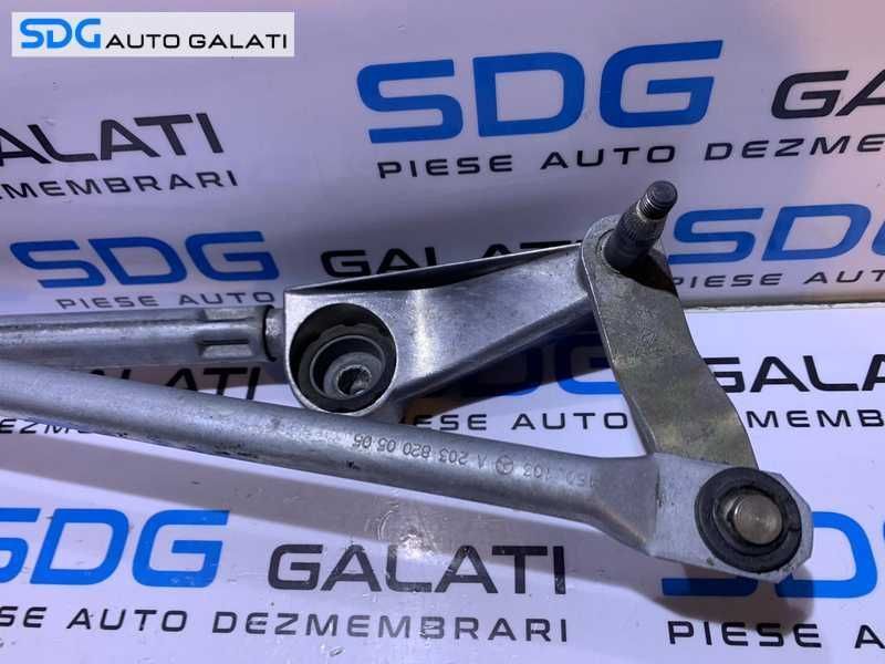 Ansamblu Brat Brate Stergatoare Parbriz Mercedes Benz W203 C Class 2000 - 2007 Cod A2038204042 A2038200305 A2038200505