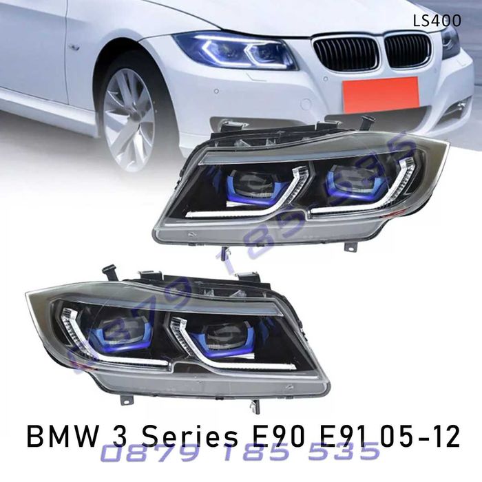 Тунинг LED DRL фарове BMW 3 Series E90 E91 05-12 G визия бмв е90 лед