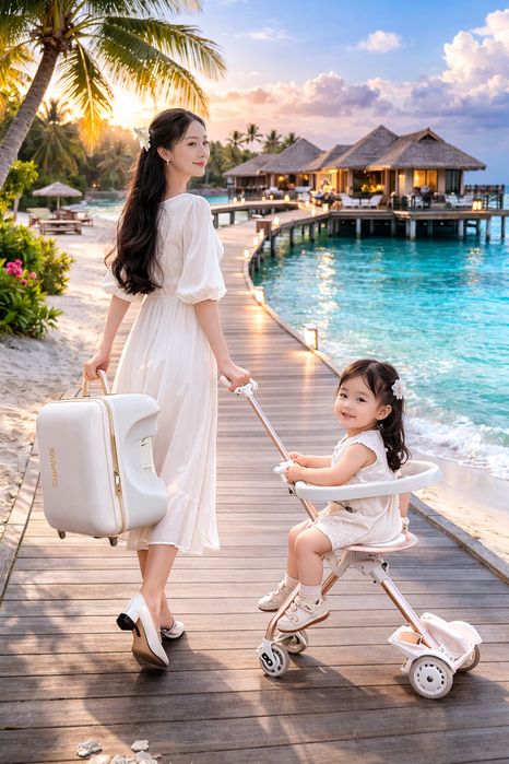 Чемодан самокат