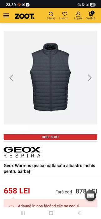 Vestă  Geox  M de bărbați