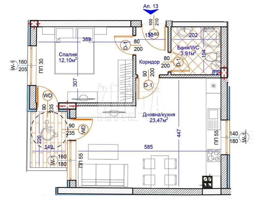 Продава се Двустаен апартамент в Варна, Нептун - 66 кв.м за 5061 €/кв.м - Снимка #1
