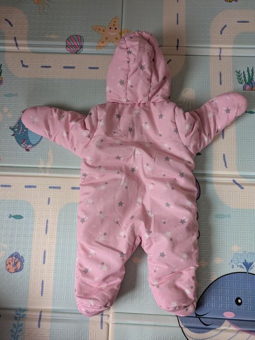 Розов зимен бебешки космонавт за новородено