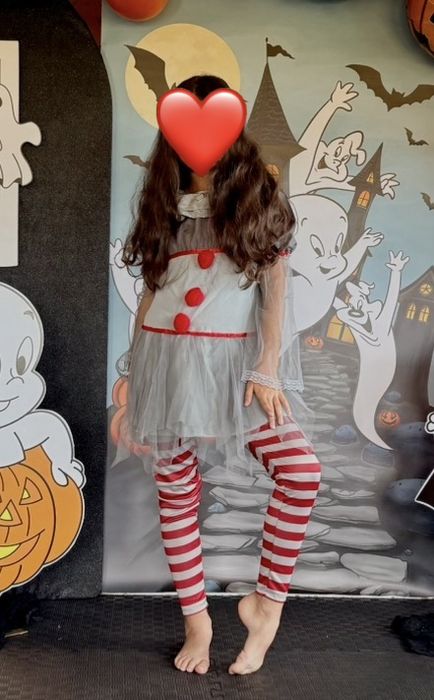 Карнавален, сценичен костюм от 2 части - клоун, страшна кукла