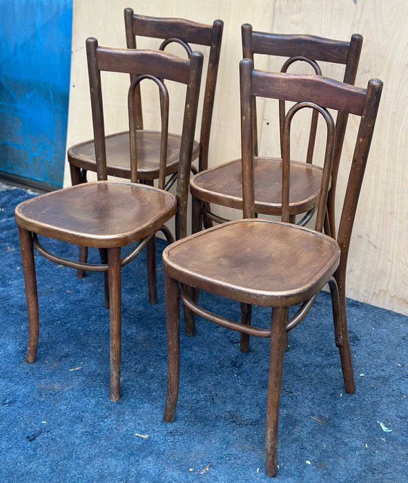 9 buc Scaun Vintage din Lemn Stil Thonet; Scaune