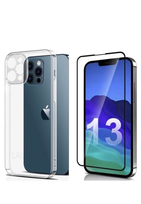Iphone 13/14/15/16E/17/18 PRO MAX Husa Airo Slim 0,25mm + Folie Sticla Co