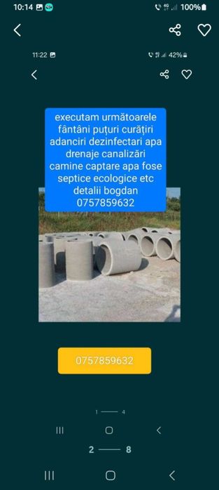 Curatit fântână curăț adâncesc dezinfectez reconstruim fântâni vechi