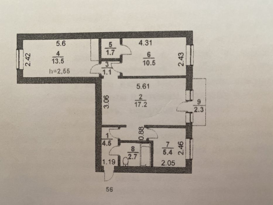 Продам 3х комн квартиру в Центре