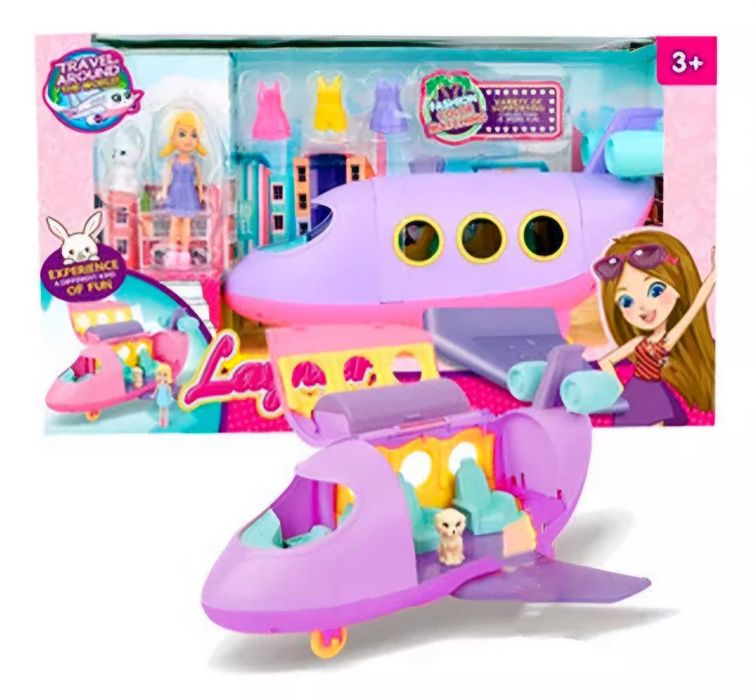 Кукла със самолет и аксесоари