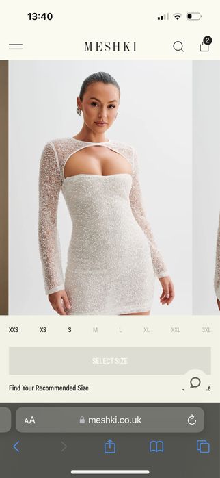 Бяла мини рокля Meshki *ЧИСТО НОВА*