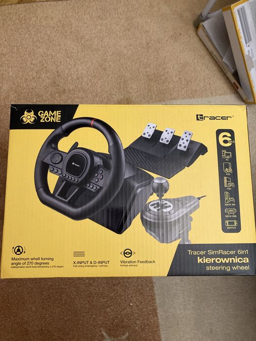 Set volan cu pedale si schimbator tracer simRacer 6in1