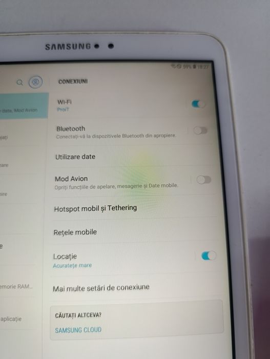 Tableta samsung a6 display 10 inch cu slot sim 32gb și 2gb ram