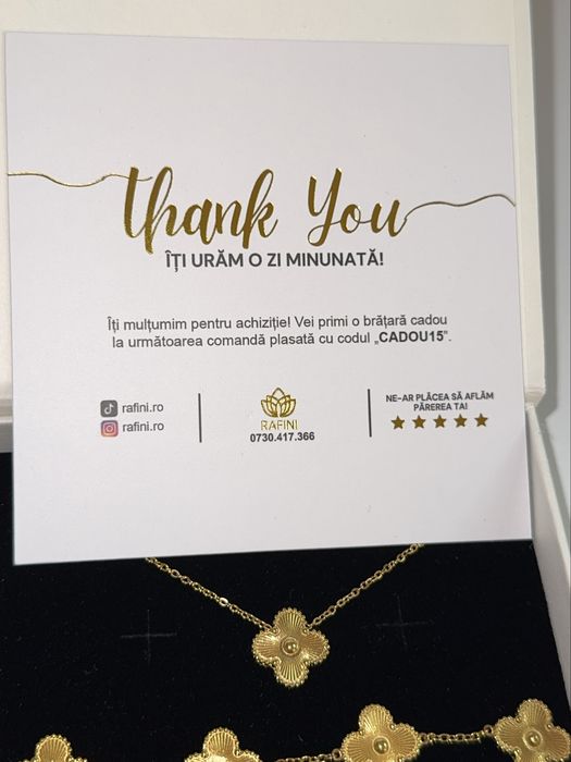 Set bijuterii complet NOU - placat cu aur 18k