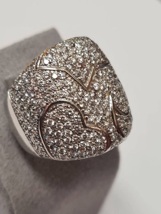 Inel din aur alb 18k, cu diamante naturale, IAU820