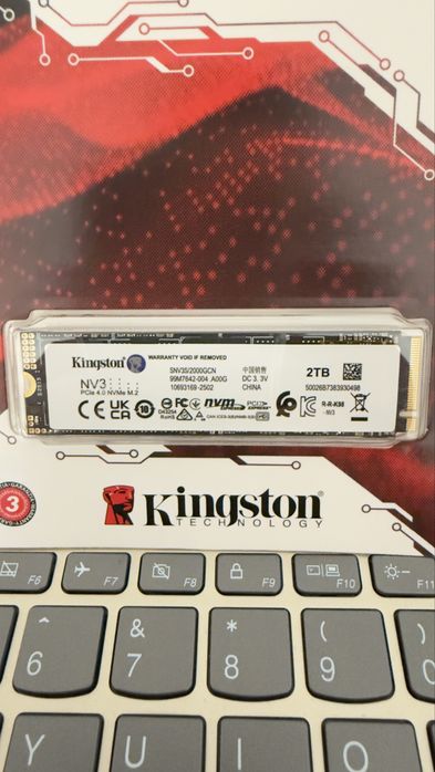 Kingston NV3, 2TB, M.2 2280 NVMe, PCIe 4.0 – Чисто нов