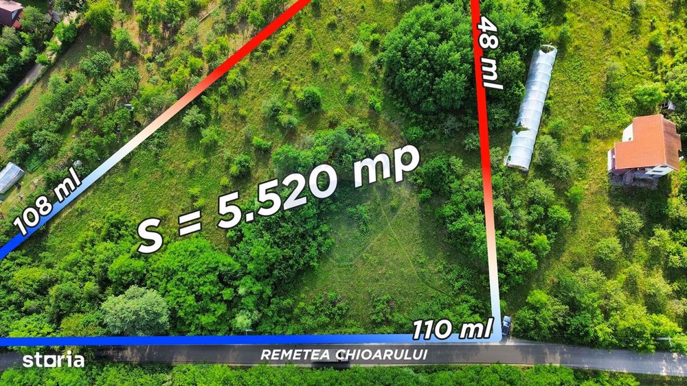 Teren intravilan 5520mp cu PANORAMA Remetea Oportunitate de Investiție