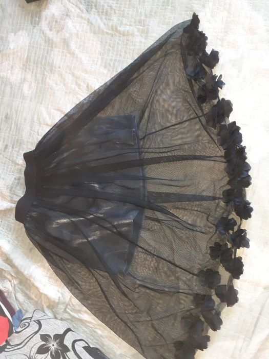 Кожаная куртка и юбка