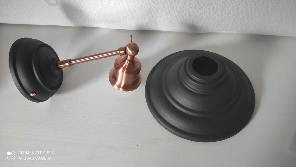 Aplice stil industrial, finisaj negru cu crom, noi, disponibile 2 bucati