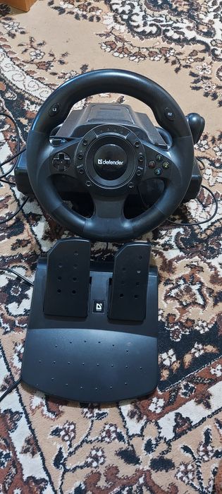 Продам руль с педалями для Пк,PS2,PS3, Defender Drift GT