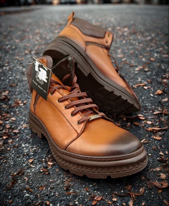 Ghete Enzo Bertini piele naturală cool top