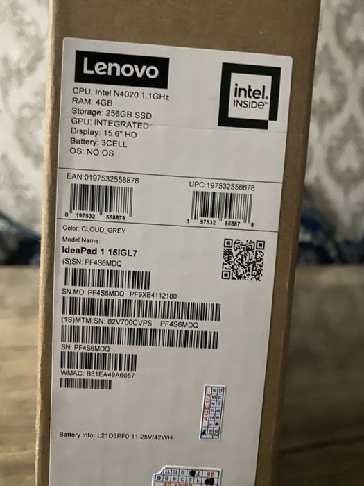 noutbuk lenovo 256SSD
