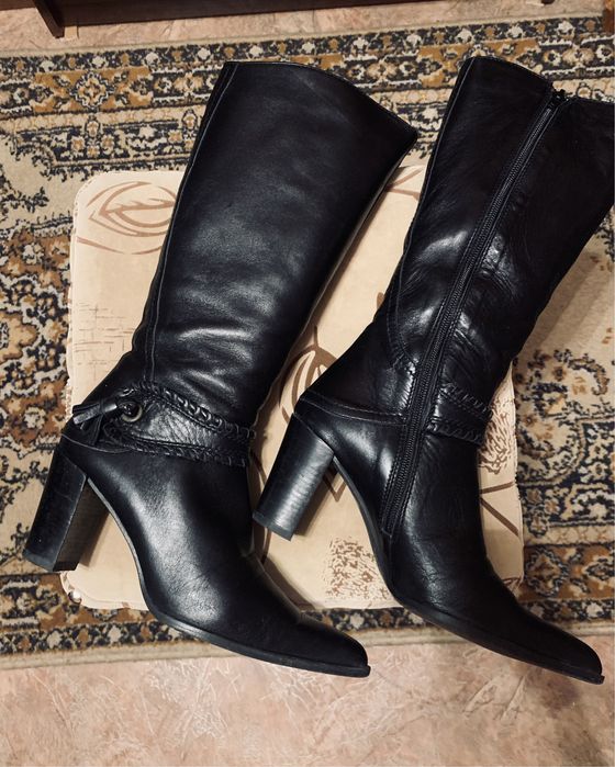 Сапоги, весна, 36 размер, кожа, Италия