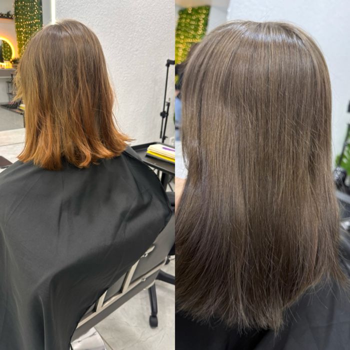 Окрашивание Тонирование волос Рудный