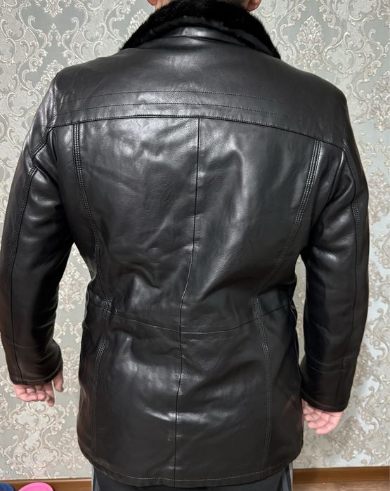 Мужская кожанная дубленка