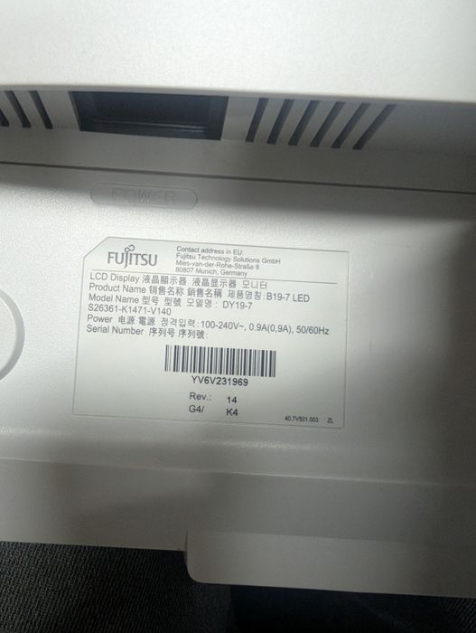 Monitor PC LED 20" Fujitsu DY19-7 2 buc stare impecabila