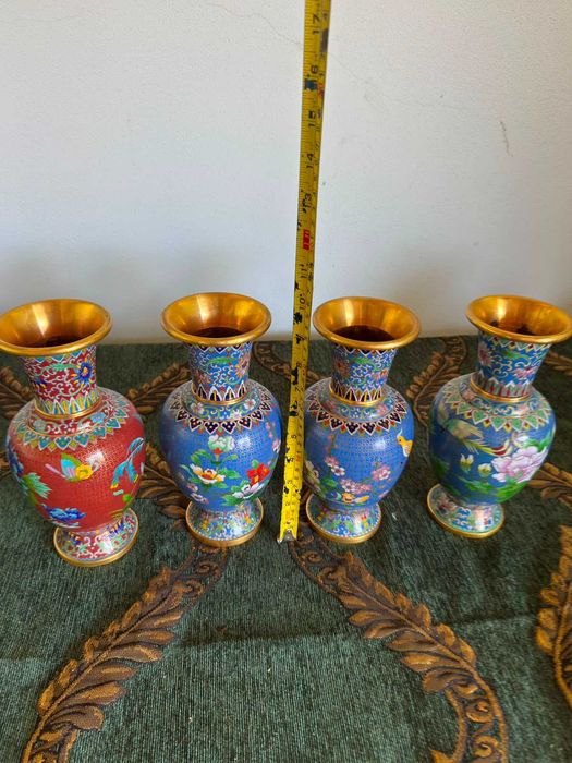 . vaze japoneze Cloisonné din alamă emailată 300 bucata sau 1000 toate 21 cm