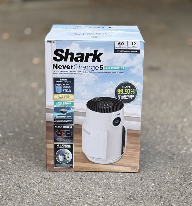 НОВ!!! Пречиствател за въздух Shark NeverChange5 Air Purifier HP150UK, HEPA, до 60 m²
