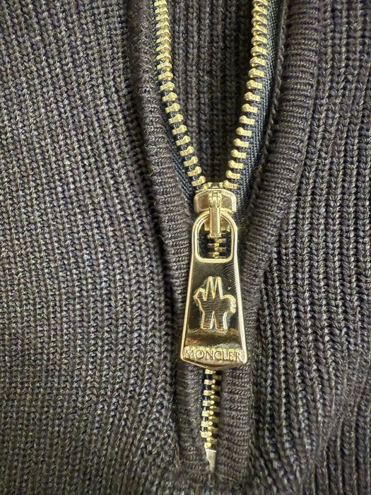 Moncler half-zip пуловер тъмно син
